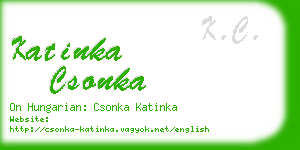 katinka csonka business card